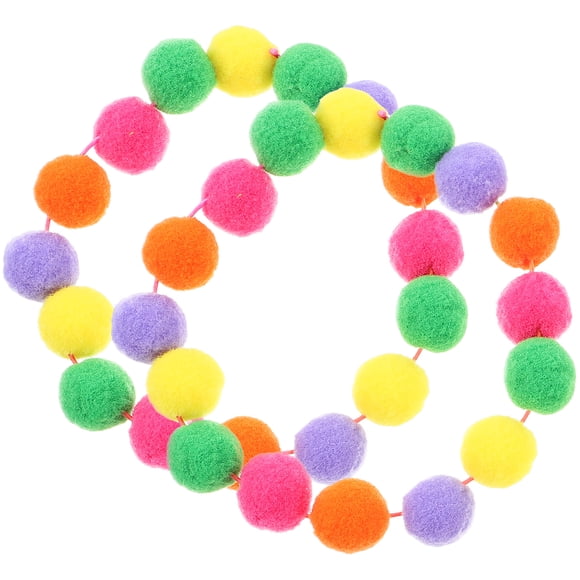 2 uds. Collares para gatos, collares elásticos para gatos, collares coloridos para mascotas, collares con diseño de bola de felpa, collares para perros