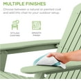thumbnail image 6 of YANG2 Folding Adirondack Chair Outdoor Wooden Accent Furniture Fire Pit Lounge Chairs for Yard, Garden, Patio w/ 350lb Weight Capacity - Sage Green, 6 of 8