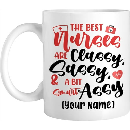 

Personalized Hot Cold Coffee Mug Appealing Classy Customized Nurse Quote Novelty Cup Name Custom Ceramic Chocolate Mug For Home Office Use Gift For Women Men Teen Christmas 11 15 Oz