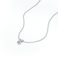 thumbnail image 3 of 0.58 Carat Round Cut Diamond Brilliant Pendant Necklace - 18K White Gold Plating Over Silver, 3 of 4