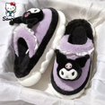 thumbnail image 3 of Zapatillas Sanrio de felpa para mujer, pantuflas de algodón, Kuromi Cinnamoroll, Anime Melody, Hello Kitty, cálidas, antideslizantes, Invierno2744, 3 of 5