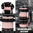 thumbnail image 3 of SHIQI-Laser Cut Tactical Molle Water Bottle Holder, Drawstring Top Closure Sports Water Bottle Pouch Carrier with Shoulder Strap for 0.5L-1L Water Bottle, 3 of 4