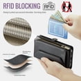 thumbnail image 3 of Asuwish Compatible with iPhone 17 Air 6.6 inch Zipper Wallet Phone Case Tempered Glass Screen Protector Crossbody Lanyard Strap Flip Card Holder Slot Cell Cover for i Phone17Air 17Case Women Black, 3 of 8