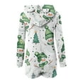 thumbnail image 5 of successthop Christmas Romper Women Snowman Hooded with Cute Ear Fleece Playsuit Sleepwear Shorts Warm Fuzzy Loungewear, 5 of 6