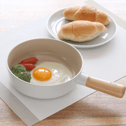 Neoflam FIKA 7 Inch Wok with Ceramic Coating, Non-Stick Pan with Wood Handle