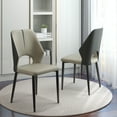 thumbnail image 7 of bokifol Dining Chairs Set of 2 for Kitchen, Modern Leather Upholstered Armless Side Chairs,Gray, 7 of 7