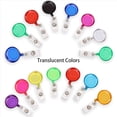 thumbnail image 3 of Retractable Badge Reels, 60 Pack Colorful Badge Clips Holders for Name ID Card Key Card,60 x Easy to buckle,Multicolor, 3 of 7