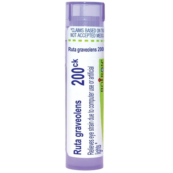 Boiron Ruta Graveolens 200CK, Homeopathic Medicine for Eye Strain Due To Computer Use Or Artificial Lights, 80 Pellets