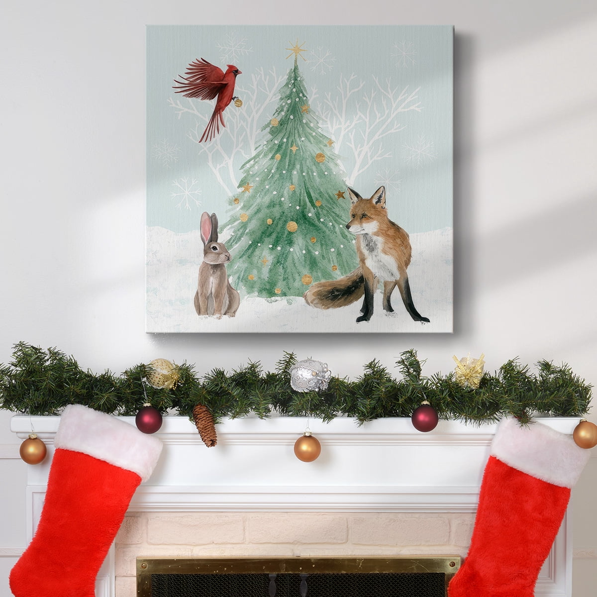 Christmas in the Forest I- Gallery Wrapped Canvas
