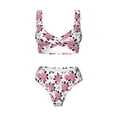 thumbnail image 4 of Daiia Rose Flowers Women's Bikini Set Two Piece Swimsuit High Waisted Bikini Adjustable Straps Bikini Perfect for Beach, Pool, and Summer Vacation-XX-Large, 4 of 9