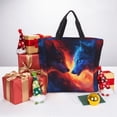 thumbnail image 6 of Picia Red And Blue Fire Wolf for Tote Bag for Women with Zipper, Gym Tote with Compartments, Laptop Work Tote Nurse Dance Yoga Bag for Sport, Travel, 6 of 7