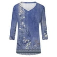 thumbnail image 4 of Women'S Blouses,Blouses for Women Casual,Women'S Tops, Tees & Blouses,Lightweight Tops & Blouses,Womens Blouse 01-Blue 4XL, 4 of 5