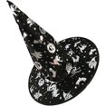 thumbnail image 3 of Halloween Witch Hat for Women, Black Wide Brim Extra Large Witch Hat Attached with Roses, Adults Masquerade Cosplay Accessory, 3 of 12