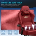 thumbnail image 3 of GTPLAYER Big & Tall Fabric Swivel Gaming Office Chair with Pocket Spring Cushion and Footrest, Red, 3 of 8