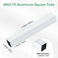 thumbnail image 3 of Tubo cuadrado de aluminio 6063 de 300 mm, 1 paquete, 30x30 mm de ancho exterior, 1 mm de grosor de pared, tubería de aluminio sin costura para construcción de marcos, 3 of 6