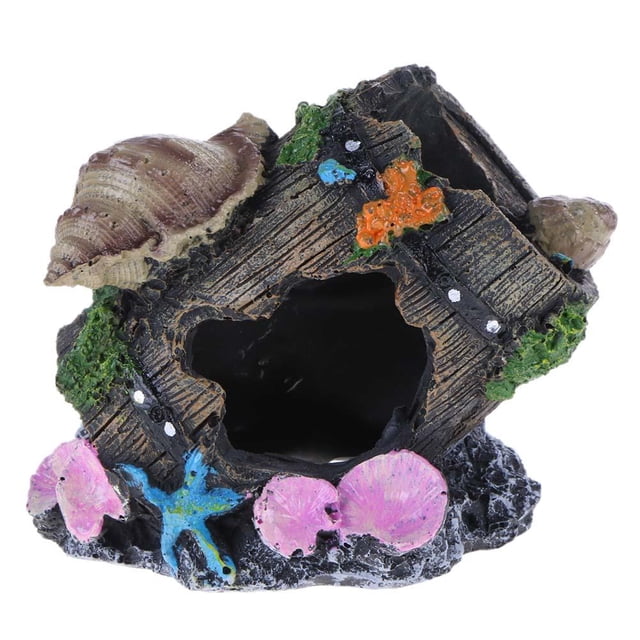 Peces de resina artificial Cueva Escondite Tanque Adorno Acuario Paisajismo Decoración