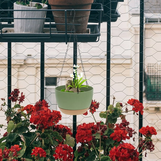 TEHAUX 2Ud Macetero Colgante Autorriego De Material Resistente Para De Plantas