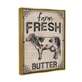 thumbnail image 3 of Farm Fresh Butter Vintage Sign Animals & Insects Graphic Art Metallic Gold Framed Art Print Wall Art, 3 of 6
