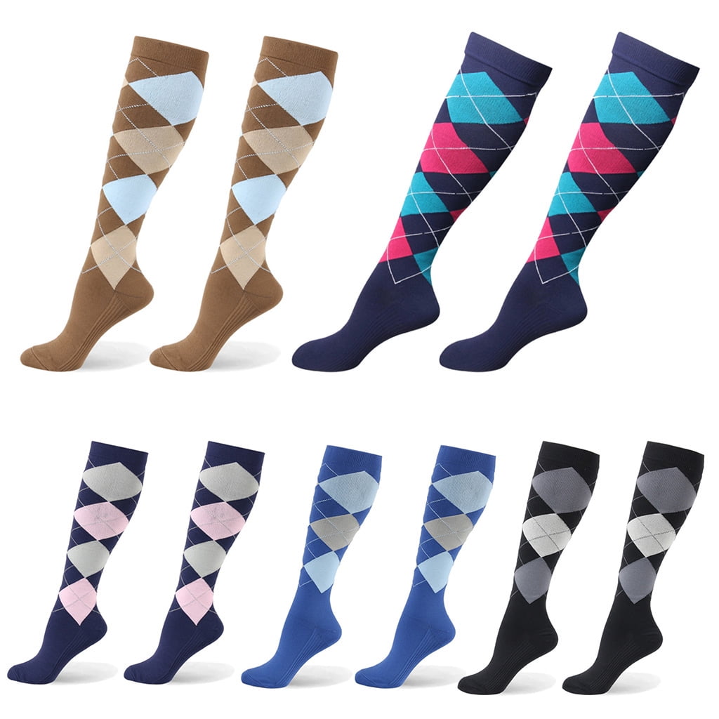 5 Pairs Womens Compression Socks Varicose Veins Socks Knee High Stockings Gift for Runners