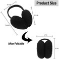 thumbnail image 4 of Falta peluda de invierno a orejas al aire libre de la oreja plegable unisex unisex (negro) esquí esquí Gafas de esquí, 4 of 5