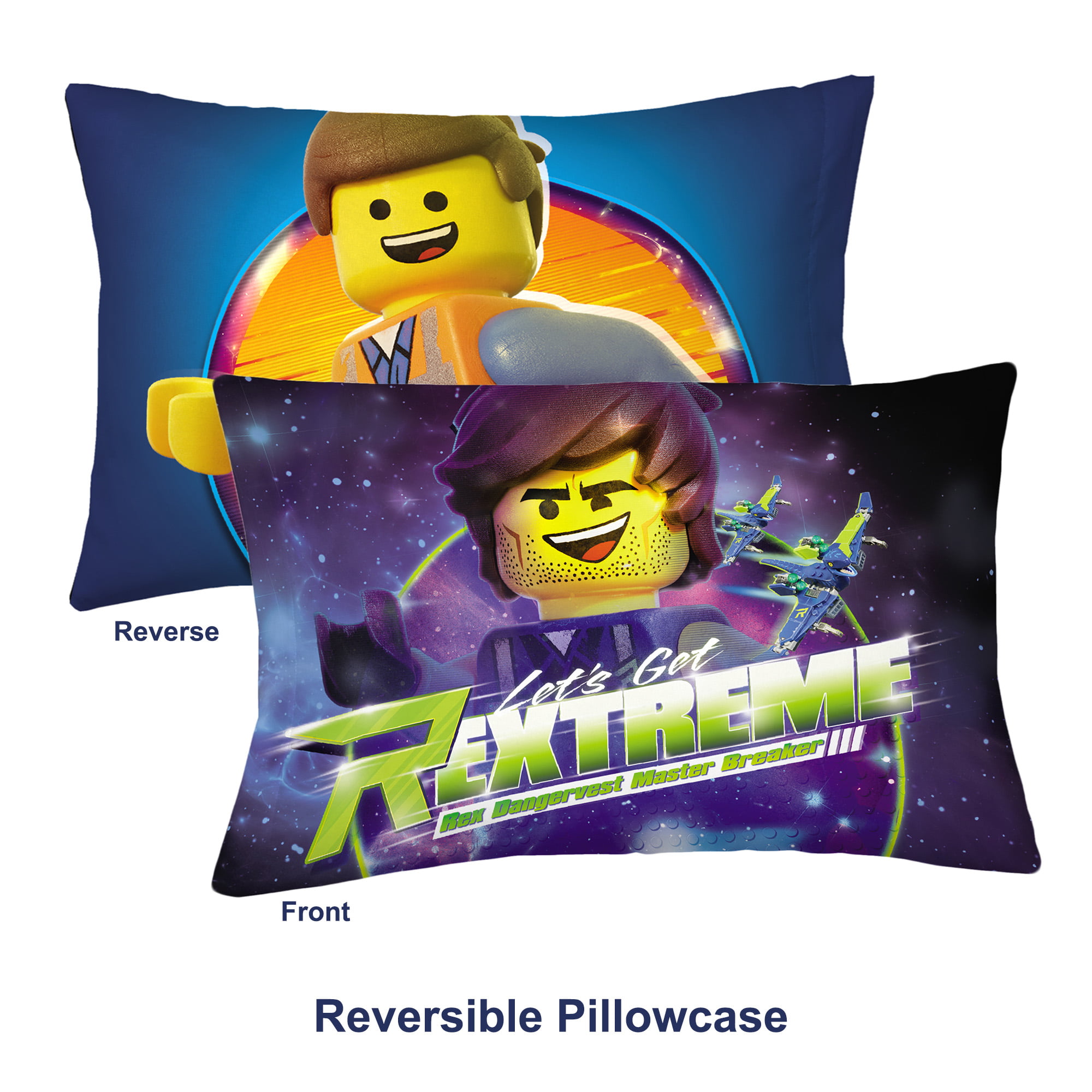 The LEGO Movie 2 Standard 1 Reversible Pillowcase 20"x30" Never Been Opened S2 