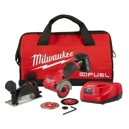 1 Set, Milwaukee 2522-21Xc M12 Fuel 3 In. Compact Cut Off Tool - Kit