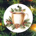 thumbnail image 2 of Christmas Coffee Christmas Ceramic Ornament Hot Fresh Cafe 2024 Ornament Christmas Home Office Tree Decorations Christmas Ornament for Family Sister Friend, 2 of 8