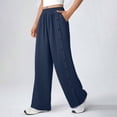 thumbnail image 3 of Side Button Wide Leg Pants for Women Cotton Linen Blend Elastic Waist Pockets Casual Trousers 2026 Trendy Fashion Wear for Daily and Casual Outings, 3 of 6