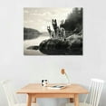 thumbnail image 2 of Nawypu Wolf Canvas Wall Art Black and White Pictures Artwork Ready to Hang for Bedroom Living Room Decor, 2 of 4