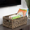 thumbnail image 4 of Wicker Baskets (Large, Black Wash, 1PC) Rattan Woven Baskets, Water Hyacinth Baskets, Seagrass Storage Baskets for Shelves, 4 of 8