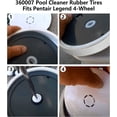 thumbnail image 4 of Upgraded Rubber Tire with Treads LLC1 Tire and 360007 Tire Replacement for Pentair Legend Pool Cleaner Wheel Rubber Tires Automatic Pool and Spa Cleaner (4 Pack), 4 of 6