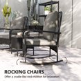 thumbnail image 4 of Outsunny Bistro Set with Rocking Chairs, Wicker Patio Furniture Set, Grey, 4 of 10