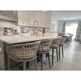 thumbnail image 2 of PURPLE LEAF 24" Counter Height Bar Stools Chair Set of 2, Modern Upholstered Patio Bar Stool with Backrest for Indoor and Outdoor, Kitchen Island, Champagne, 2 of 9