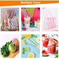 thumbnail image 2 of Genreeen Paper Straws Disposable - 200 Pack - Durable & Non-Soggy Striped Paper Straws for Drinking in 10 Colors - 100% Biodegradable & Eco-Friendly for Parties, Events, Crafts & Everyday Use, 2 of 8