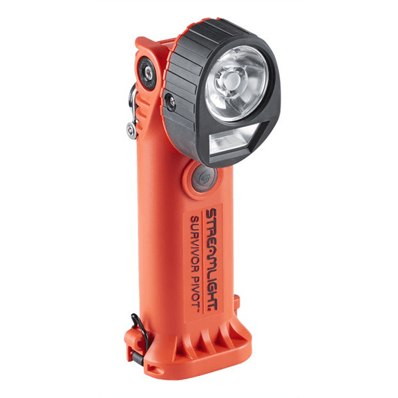 Streamlight Survivor Pivot C1D1 Safety-Rated Dual-Beam Articulating Flashlight, Orange