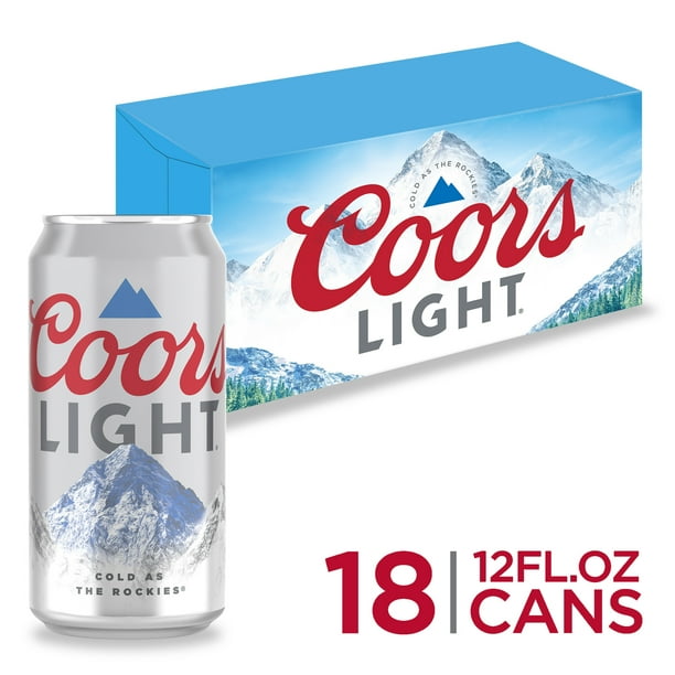 Coors Light Lager Beer, 18 Pack, 12 fl oz Cans, 4.2 ABV