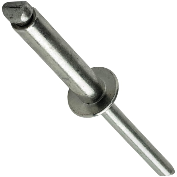 Fastenere Pop Rivets - 3/16" x 3/4" (25pcs) Heavy Duty, Open-End, Stainless Steel, Dome-Head Blind Rivets, Corrosion-Resistant, High Tensile & Shear Strength, 6-12 Gap 0.626"-0.750"