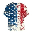 thumbnail image 4 of Cavosen Independence Day T Shirt Women Petite Red White and Blue Short Sleeve V Neck T Shirts USA Star Striped Graphic Shirts Lady XL Patriotic Casual Shirts Independence Day Tunic Tees, 4 of 4