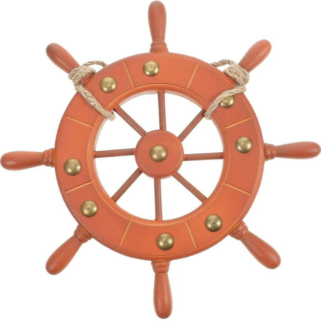 Wooden Wall Hanging Rudder Decoration Mediterranean Style Rudder Decor for Home
