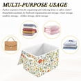 thumbnail image 6 of Yayeee Collapsible Cube Storage Bin with Lid Fabric Closet Decorative Basket with Handles, Watercolor Wildflowers Pattern, 6 of 7