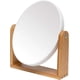 thumbnail image 1 of Vanity Mirror with Natural Bamboo Stand, 8 Inch 1X/2X Magnification Double Sided 360 Degree Rotating Magnifying Mirror(White-oval), 1 of 5