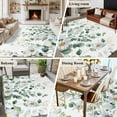 thumbnail image 5 of Spring Floral Area Rug 6x9 FT, Non Slip Living Room Throw Carpet, White Daisy Watercolor Leaves Pastoral Washable Soft Large Floor Carpet Non-Shedding Rug for Bedroom Dining Room Play Room, 5 of 9