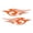 Orange, variant on Tribal Flames Athena Design Magnet