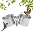thumbnail image 6 of Stainless Steel Feeder Cups with Clamp Double Bowl Food & Water for Parrots,Conures,Lovebirds Cage Mount Bowls for Small & Large Birds (1-Pack), 6 of 9