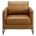 thumbnail image 5 of Modway Posse Vegan Leather Accent Chair in Black Tan, 5 of 8