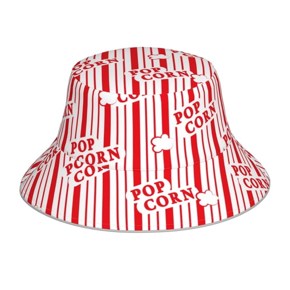 Vsdgher Popcorn 1 Print Bucket Hat for Men&Women Bucket Hat Reversible Summer Double-Side-Wear Travel Gardening, Beach, Camping, Hiking, Fishing Cap
