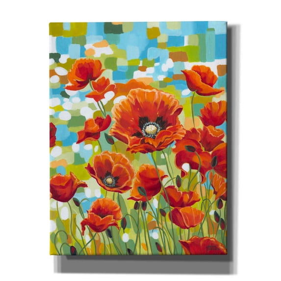 Epic Graffiti 'Vivid Poppies I' by Carolee Vitaletti, Canvas Wall Art, 26"x34"