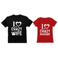 thumbnail image 1 of Couples Shirts Husband And Wife Shirts for Couples His And Hers Matching Set Man Black Small / Woman Red Medium, 1 of 7