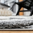 thumbnail image 4 of SAFAVIEH Moroccan Tassel Ciera Medallion Shag Runner Rug, Grey/Ivory, 2'3" x 8', 4 of 7