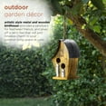 thumbnail image 5 of Alpine Corporation 8" x 12" Hanging Vintage Metal and Wood Birdhouse, Yellow, 5 of 12